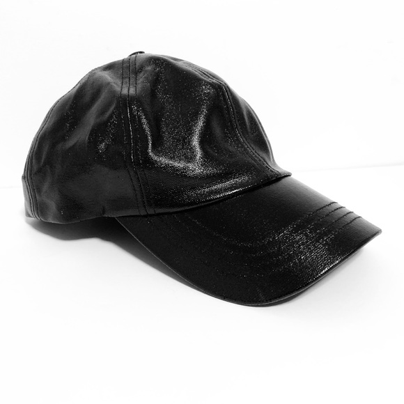 Other - ❣️2/$45❣️ Faux Leather Cap With Adjustable Back